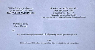 Đề kiểm tra Văn giữa kỳ 1 lớp 10 ở TP.HCM “chỏn lỏn” 1 câu gây tranh cãi: Giáo viên nhận xét ra sao?