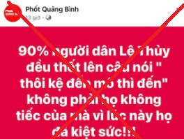 Quảng Bình xử lý fanpage đăng thông tin sai sự thật về mưa lũ