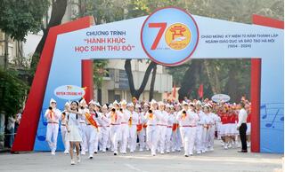 Gần 3.000 người tham gia chương trình 'Hành khúc học sinh Thủ đô'