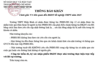 Phụ huynh mất tiền vì bị lừa đảo điều chỉnh đăng ký thi tốt nghiệp cho con