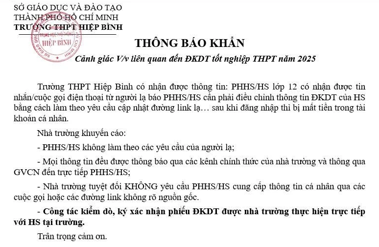 Phụ huynh mất tiền vì bị lừa đảo điều chỉnh đăng ký thi tốt nghiệp cho con