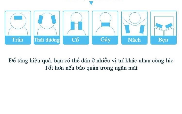 Miếng dán hạ sốt – Dán ở đâu để đạt hiệu quả cao?