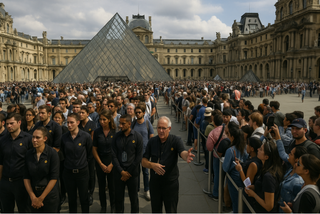 Vì sao bảo tàng Louvre tạm đóng cửa?