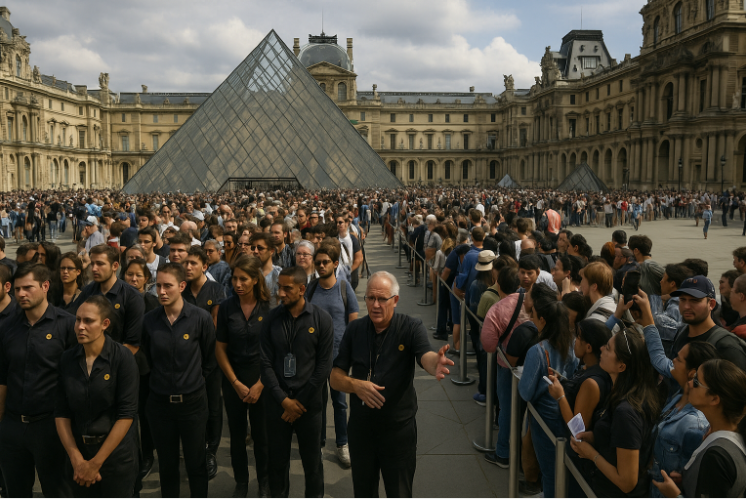 Vì sao bảo tàng Louvre tạm đóng cửa?