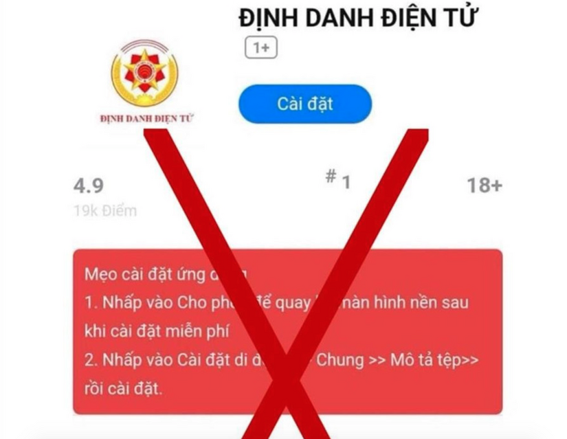 Cảnh báo ứng dụng VNeID giả mạo chứa mã độc để lừa đảo