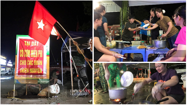 Tình người sau cơn lũ dữ: Chủ nhà hàng nấu hơn 1.200 suất cơm phát miễn phí cho dân mỗi ngày
