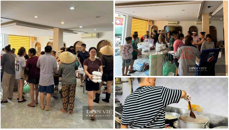 Tình người sau cơn lũ dữ: Chủ nhà hàng nấu hơn 1.200 suất cơm phát miễn phí cho dân mỗi ngày