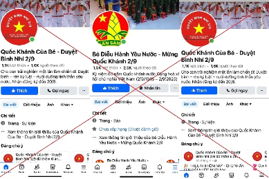 Cảnh báo lừa đảo qua các trang facebook 'Duyệt binh nhí mừng Quốc khánh 2/9'