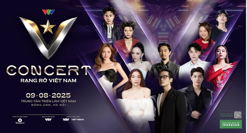 Phương Mỹ Chi, Hà Anh Tuấn, Hòa Minzy tham gia 'V Concert – Rạng rỡ Việt Nam'