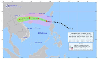 Siêu bão Ragasa mạnh cấp 17, mỗi giờ đi được khoảng 20km và tiếp tục mạnh lên