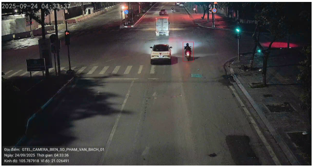 Camera AI ghi nhận hơn 1.400 trường hợp vượt đèn đỏ trong 12 tiếng