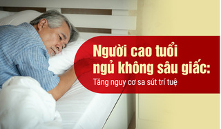 Người cao tuổi ngủ không sâu giấc: Tăng nguy cơ sa sút trí tuệ