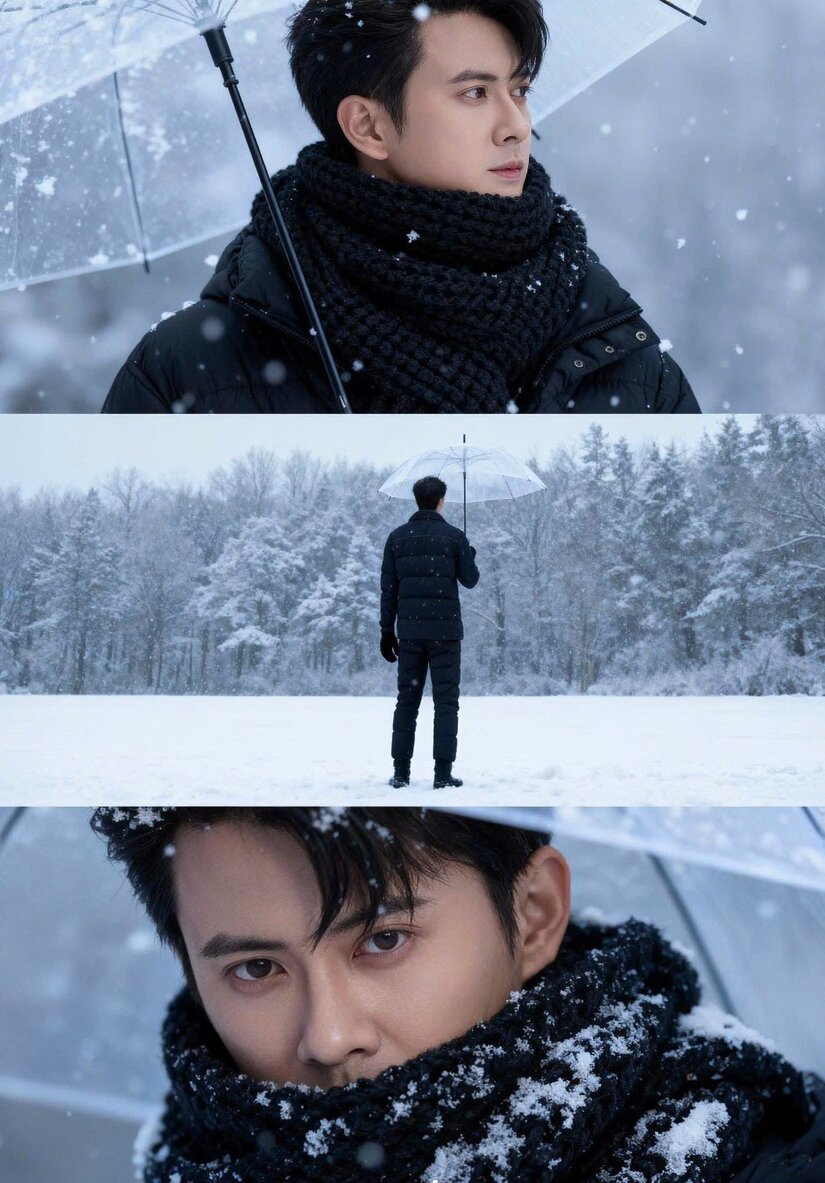 Giới trẻ "đu trend" chụp ảnh mùa đông tuyết trắng bằng AI đẹp như phim