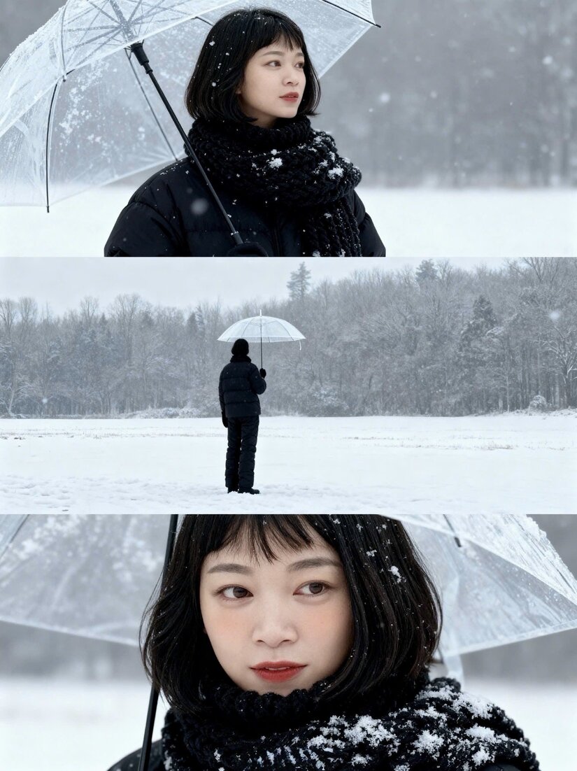 Giới trẻ "đu trend" chụp ảnh mùa đông tuyết trắng bằng AI đẹp như phim