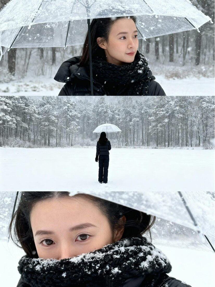 Giới trẻ "đu trend" chụp ảnh mùa đông tuyết trắng bằng AI đẹp như phim