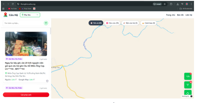 Ứng dụng công nghệ để hỗ trợ người dân vùng lũ