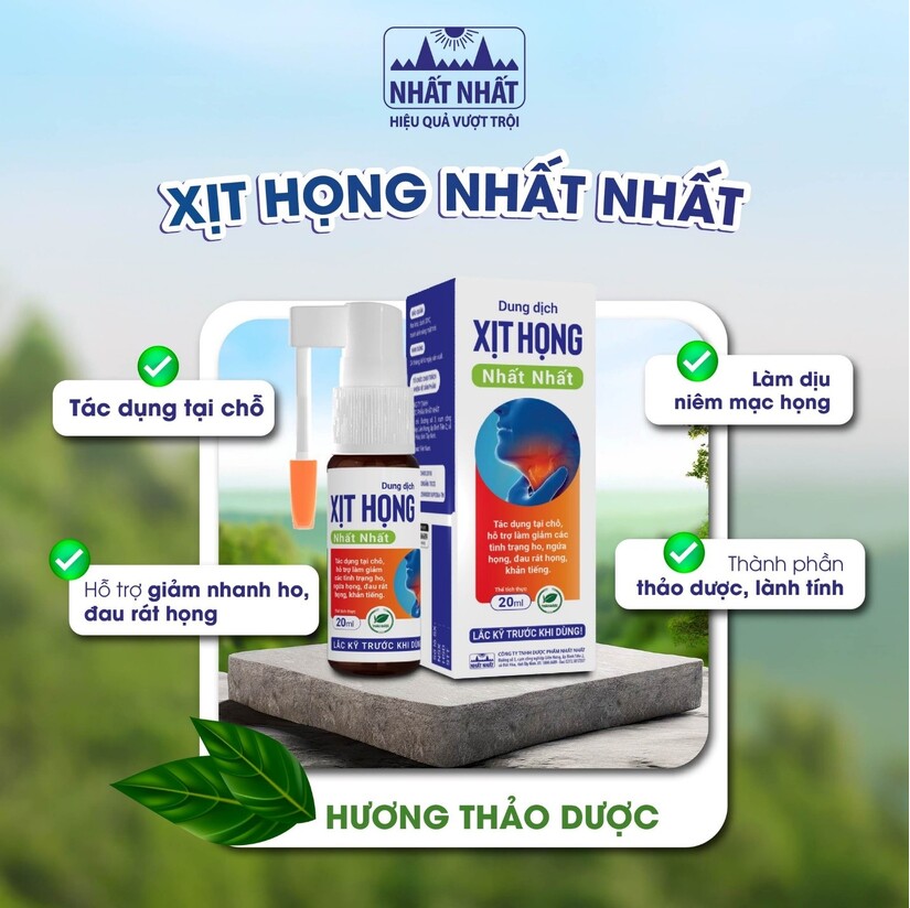 Ho khan kéo dài có dùng được Xịt Họng Nhất Nhất không?