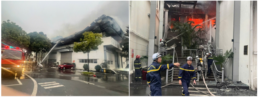 Cháy lớn tại Nhà máy bia Hà Nội