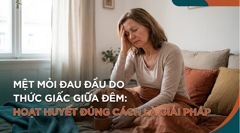 Mệt mỏi đau đầu do thức giấc giữa đêm: hoạt huyết đúng cách