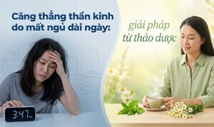 Căng thẳng thần kinh do mất ngủ dài ngày: giải pháp từ thảo dược