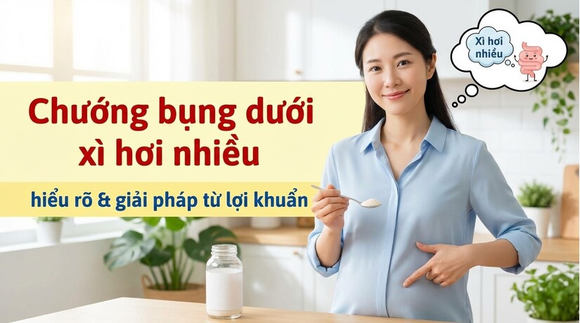 Chướng bụng dưới xì hơi nhiều: hiểu rõ & giải pháp từ lợi khuẩn