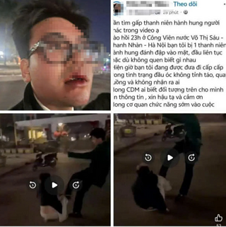 Truy tìm đối tượng hành hung nam thanh niên gây mất nhận thức tại 1 công viên ở Hà Nội