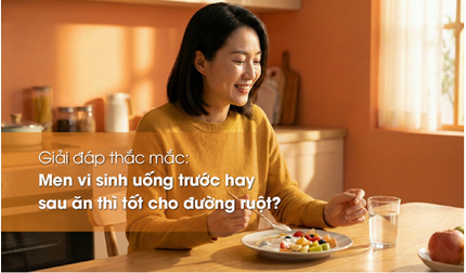 Giải đáp thắc mắc: Men vi sinh uống trước hay sau ăn thì tốt