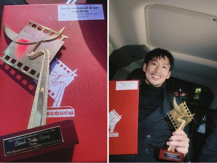 Hồng Đào muốn khóc khi nhìn cảnh Tuấn Trần chống nạng lên nhận giải Cánh diều Vàng