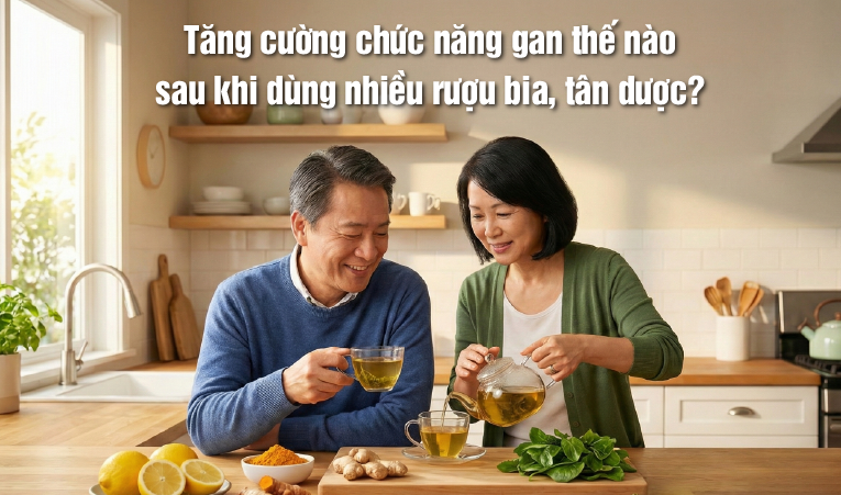 Tăng cường chức năng gan thế nào sau khi dùng nhiều rượu bia tân dược