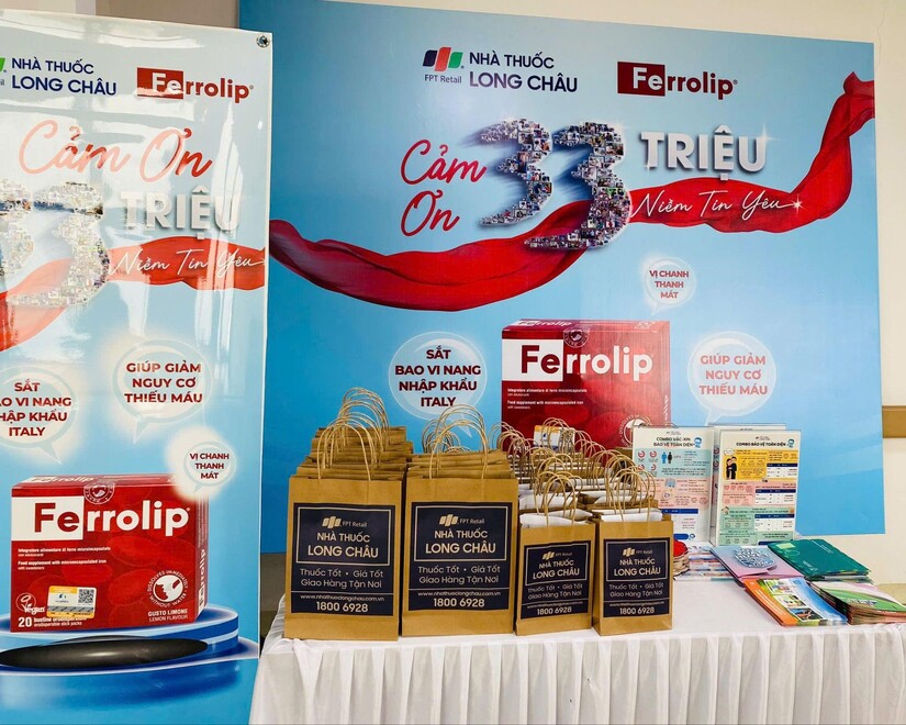 Ferrolip đồng hành cùng Nhà thuốc Long Châu trong chiến dịch “Cảm ơn 33 triệu khách hàng”