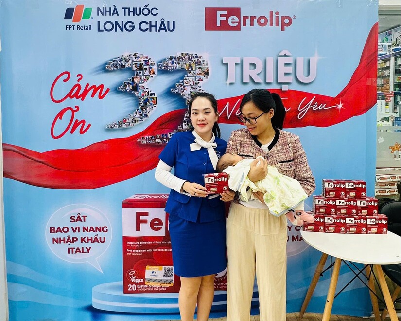 Ferrolip đồng hành cùng Nhà thuốc Long Châu trong chiến dịch “Cảm ơn 33 triệu khách hàng”