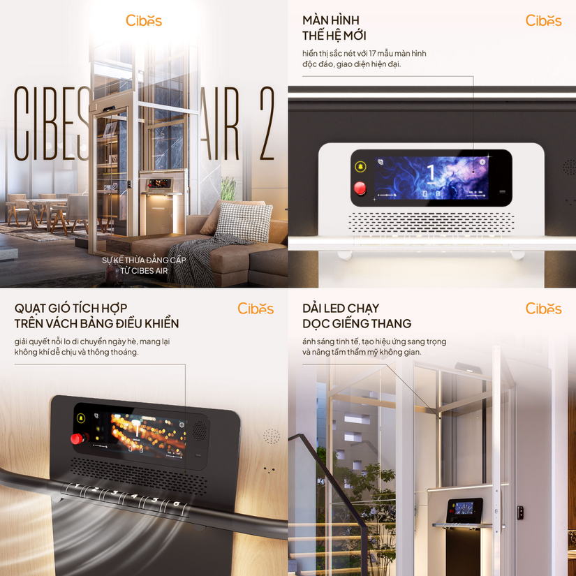 Cibes Lift ra mắt thế hệ thứ 2 của thang máy gia đình Cibes Air