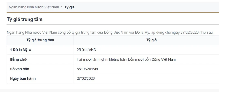 Tỷ giá USD/VND hôm nay 27/2: Giảm mạnh ở cả thị trường chợ đen và ngân hàng