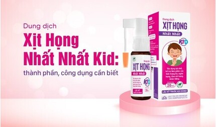 Dung dịch Xịt Họng Nhất Nhất Kid: thành phần, công dụng cần biết