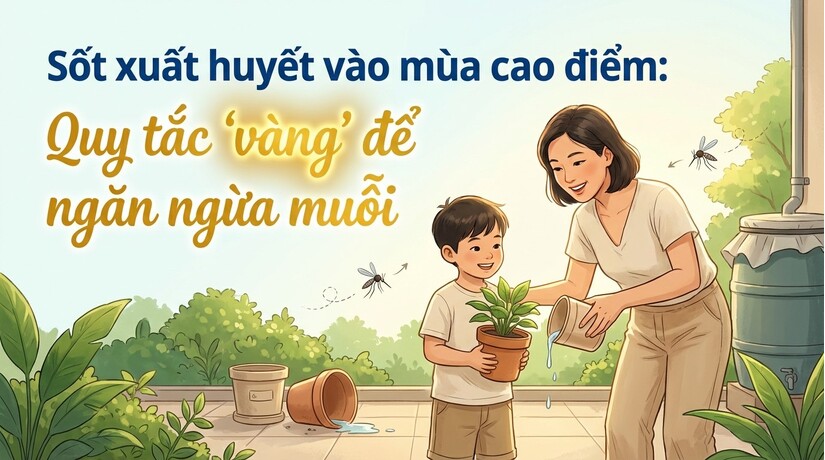 Sốt xuất huyết vào mùa cao điểm: Quy tắc "vàng" để ngăn ngừa muỗi