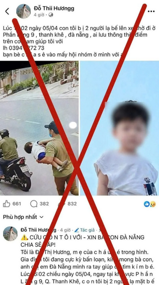Sự thật phía sau tin “bắt cóc trẻ em” lan truyền chóng mặt ở Đà Nẵng