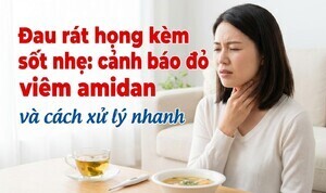 Đau rát họng kèm sốt nhẹ: cảnh báo đỏ viêm amidan và cách xử lý nhanh