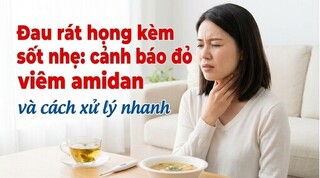Đau rát họng kèm sốt nhẹ: cảnh báo đỏ viêm amidan và cách xử lý nhanh