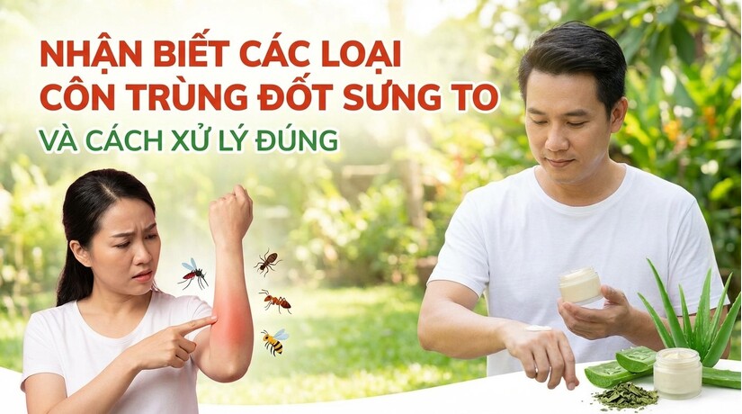 Nhận biết các loại côn trùng đốt sưng to và cách xử lý đúng