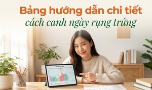 Bảng hướng dẫn chi tiết cách canh ngày rụng trứng