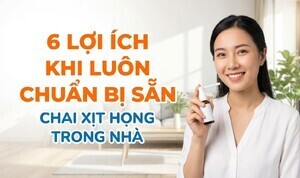 6 lợi ích khi luôn chuẩn bị sẵn chai xịt họng trong nhà