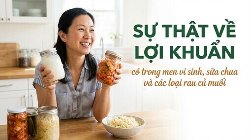 Sự thật về lợi khuẩn có trong men vi sinh, sữa chua các loại rau củ