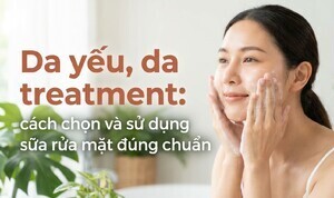 Da yếu, da treatment: cách chọn và sử dụng sữa rửa mặt đúng chuẩn