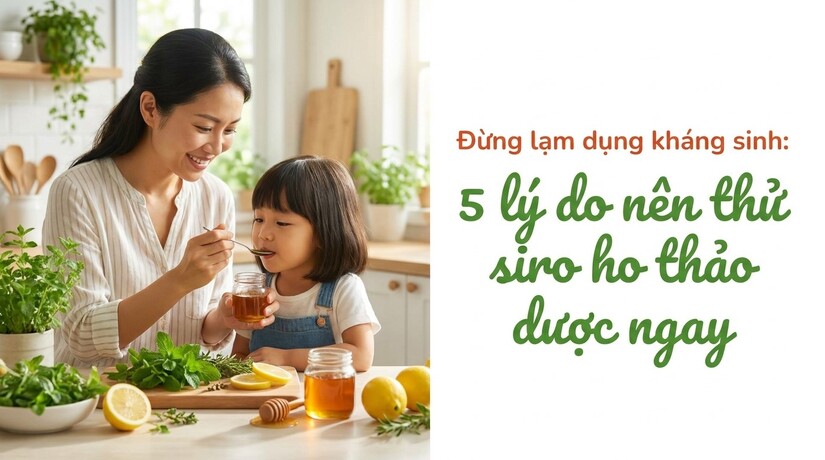 Đừng lạm dụng kháng sinh: 5 lý do nên thử siro ho thảo dược ngay