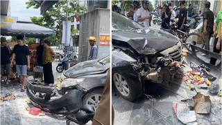 Người dân phá cửa, cứu tài xế mắc kẹt trong ô tô bốc cháy ở Nghệ An