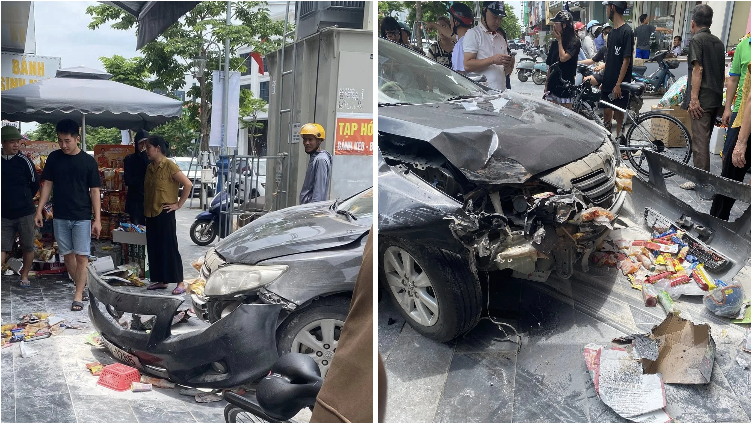 Người dân phá cửa, cứu tài xế mắc kẹt trong ô tô bốc cháy ở Nghệ An