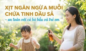 Xịt ngăn ngừa muỗi chứa tinh dầu sả - an toàn với cả bà bầu và trẻ em