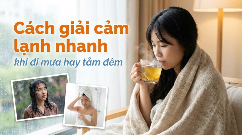 Cách giải cảm lạnh nhanh khi đi mưa hay tắm đêm