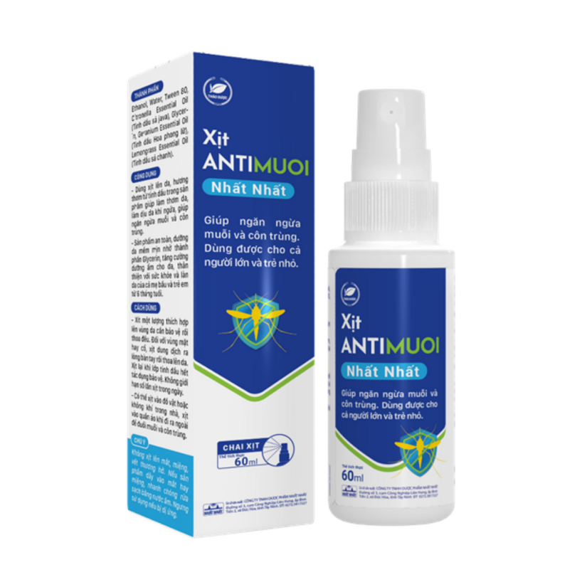 Xịt Antimuoi Nhất Nhất: hiểu rõ thành phần, công dụng ngăn ngừa muỗi