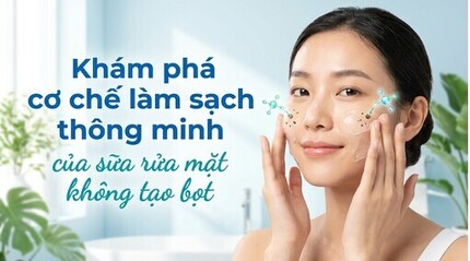 Khám phá cơ chế làm sạch thông minh của sữa rửa mặt không tạo bọt